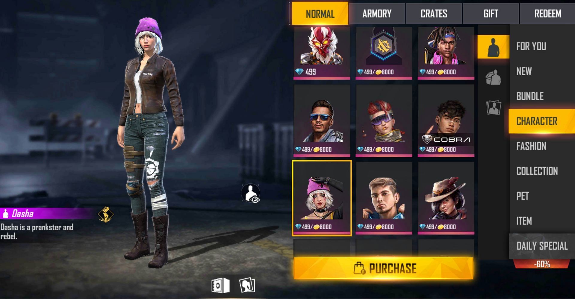 A useful character for combinations (Image via Free Fire)